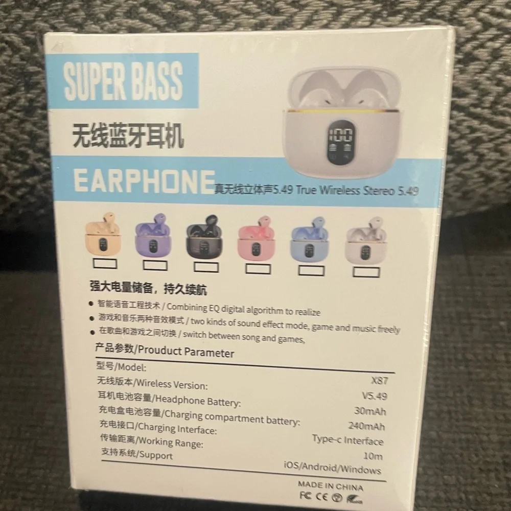 X87 True Wireless Earphones - White